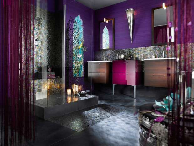 Фиолетовая Ванная Комната
