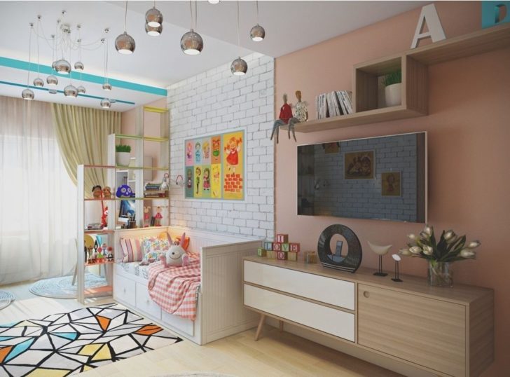 Интерьер однокомнатной квартиры с ребенком (60 фото)